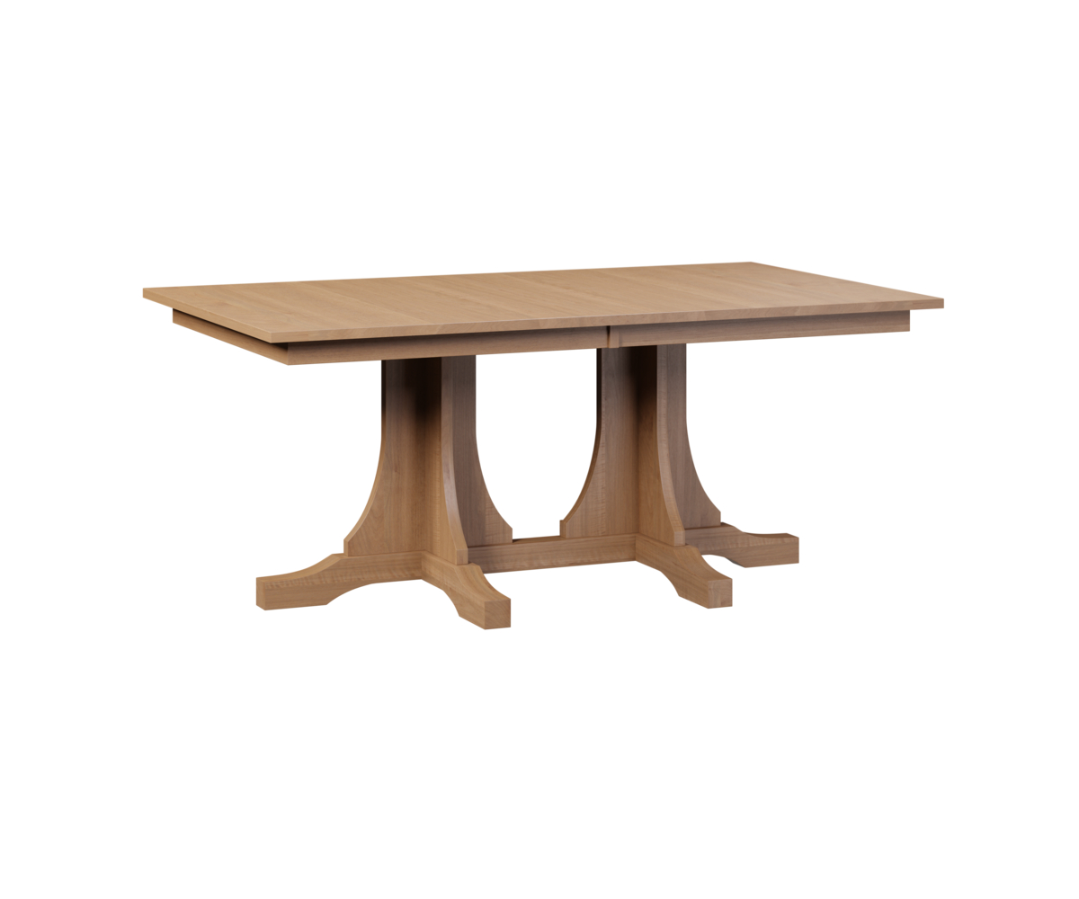 Mission Double Pedestal Table