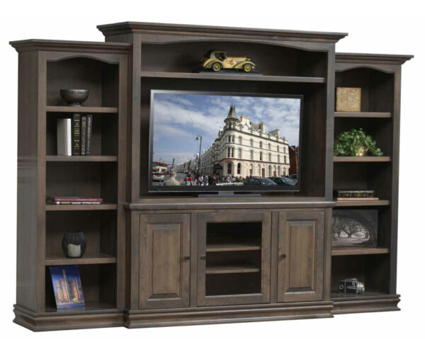 Burlington Entertainment Center With Open Bookcases