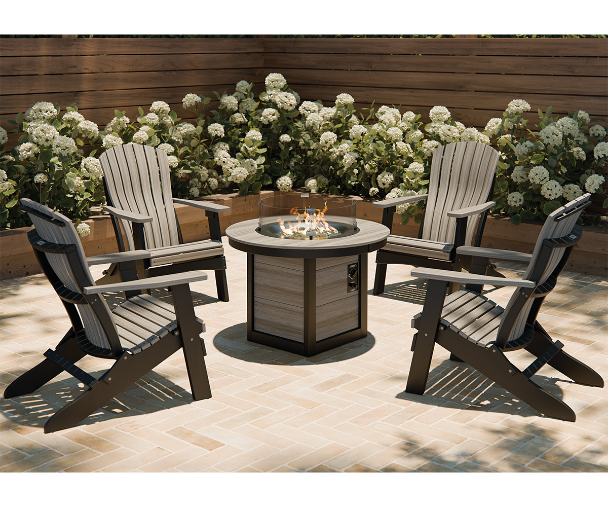 38" Round Classic Fire Coffee Table - Image 3